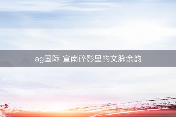 ag国际 宣南碎影里的文脉余韵
