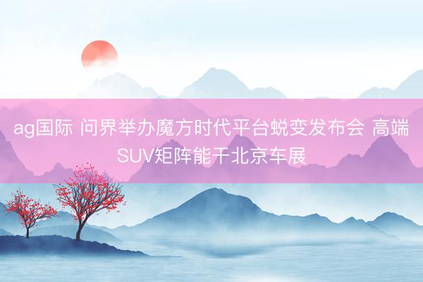 ag国际 问界举办魔方时代平台蜕变发布会 高端SUV矩阵能干北京车展